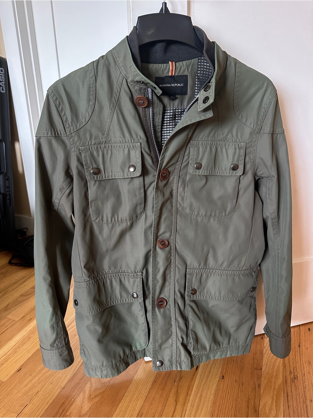 Banana Republic Men's Olive Green Military Field Jacket